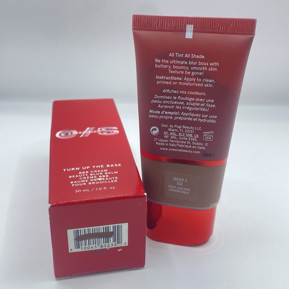 ONE SIZE TURN UP THE BASE BBB CREAM BEAUTY BLUR BALM DEEP 1 (G) 1oz NIB - Picture 5 of 6